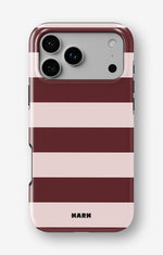 iPhone 17 Pro Tough Case – Cranberry Stripe - View 1