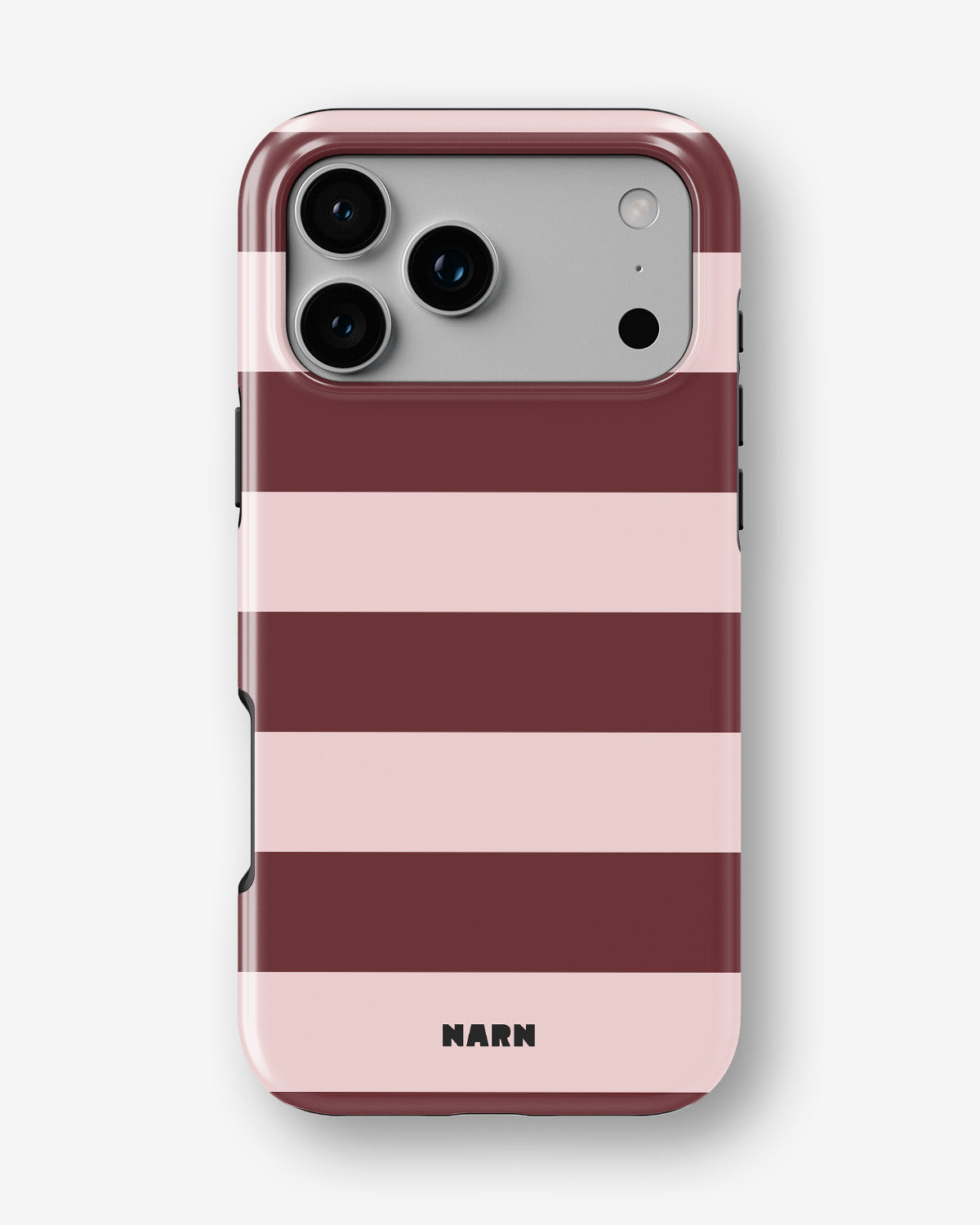 iPhone 17 Pro Tough Case – Cranberry Stripe - View 1