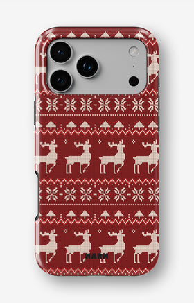 iPhone 17 Pro Tough Case – Reindeer Knit - View 1