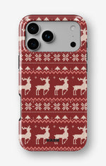 iPhone 17 Pro Tough Case – Reindeer Knit - View 1