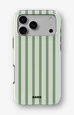 iPhone 17 Pro Tough Case – Sage Stripes - View 1