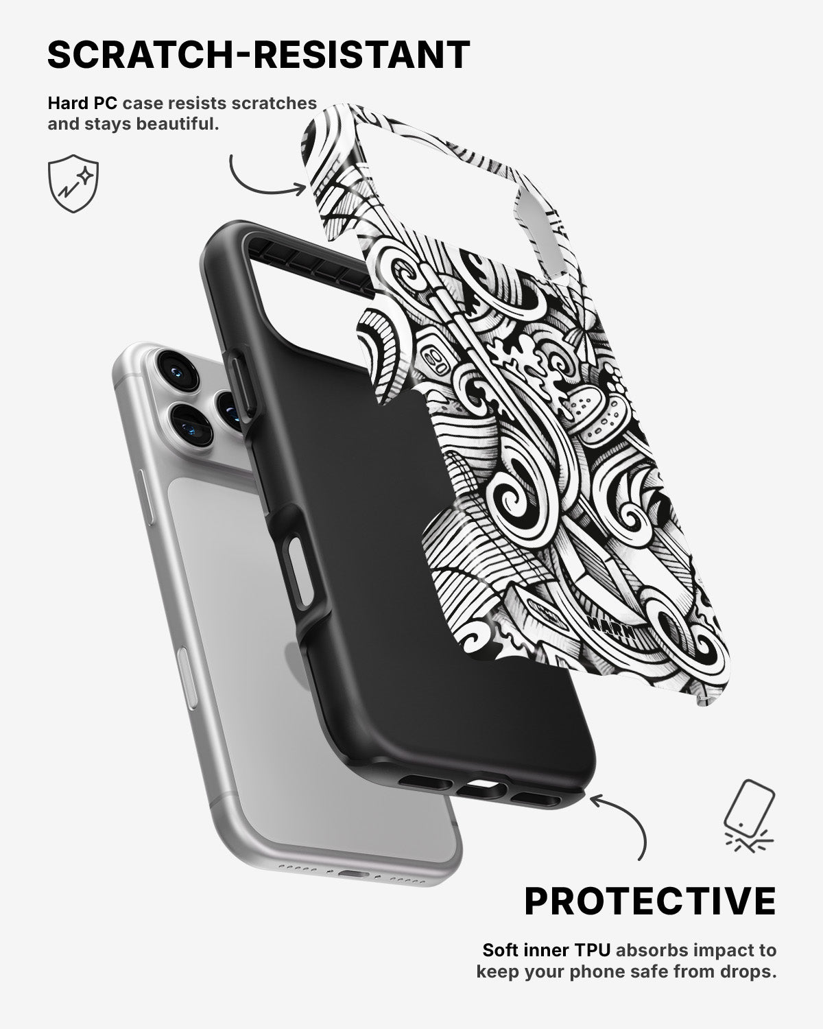 iPhone 17 Pro Tough Case – Japanese Pattern - View 2