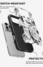 iPhone 17 Pro Tough Case – Black & White Bloom - View 2