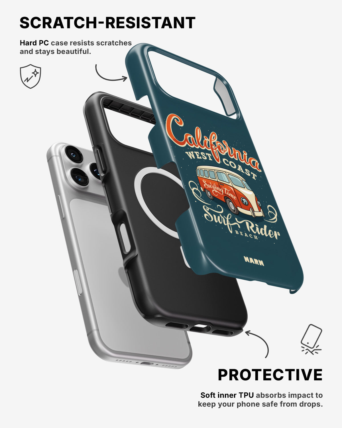 iPhone 17 Pro Tough Case – California Surf - View 2