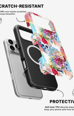iPhone 17 Pro Tough Case – Flowered Skulls - View 2