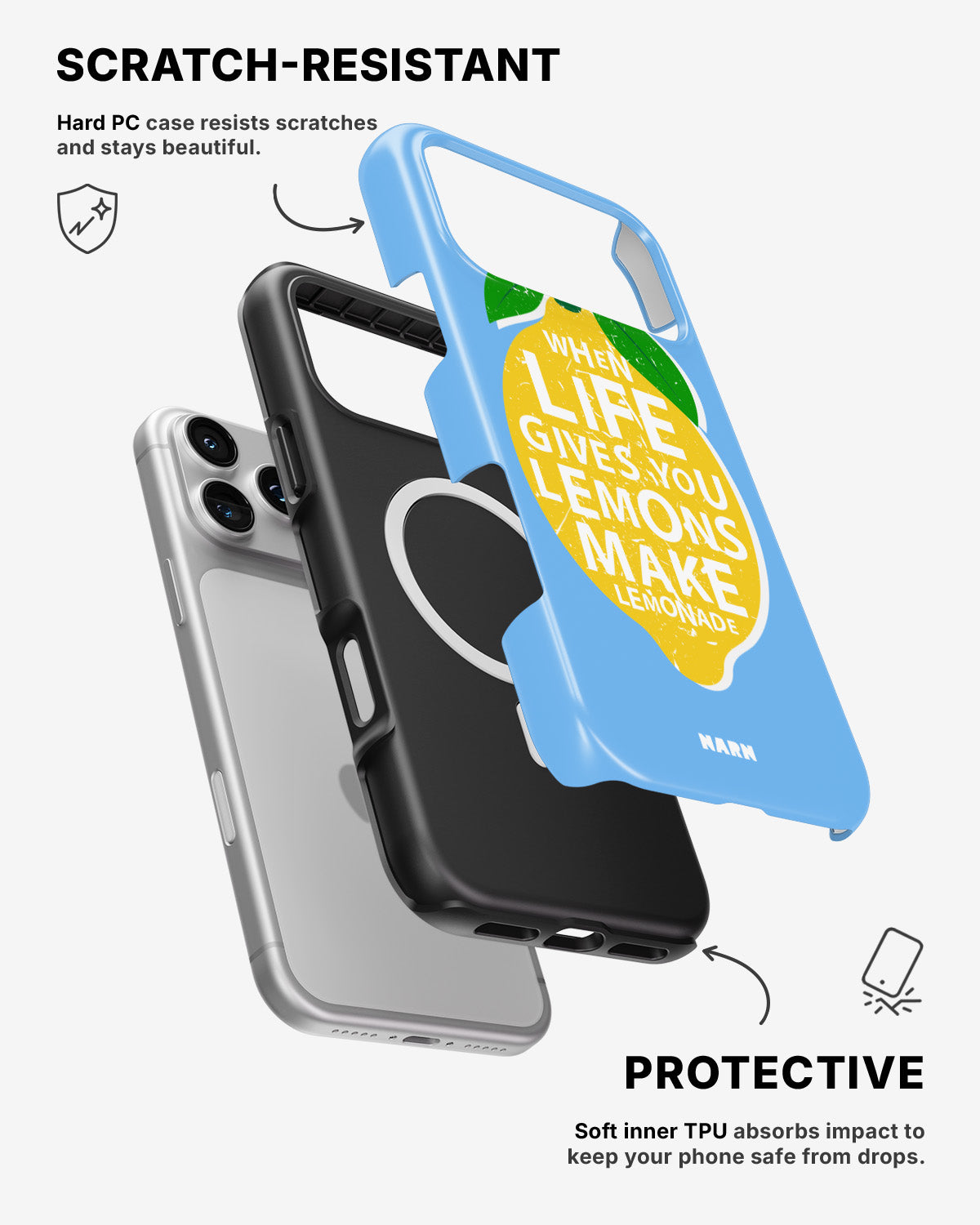 iPhone 17 Pro Tough Case – Lemon Quote - View 2