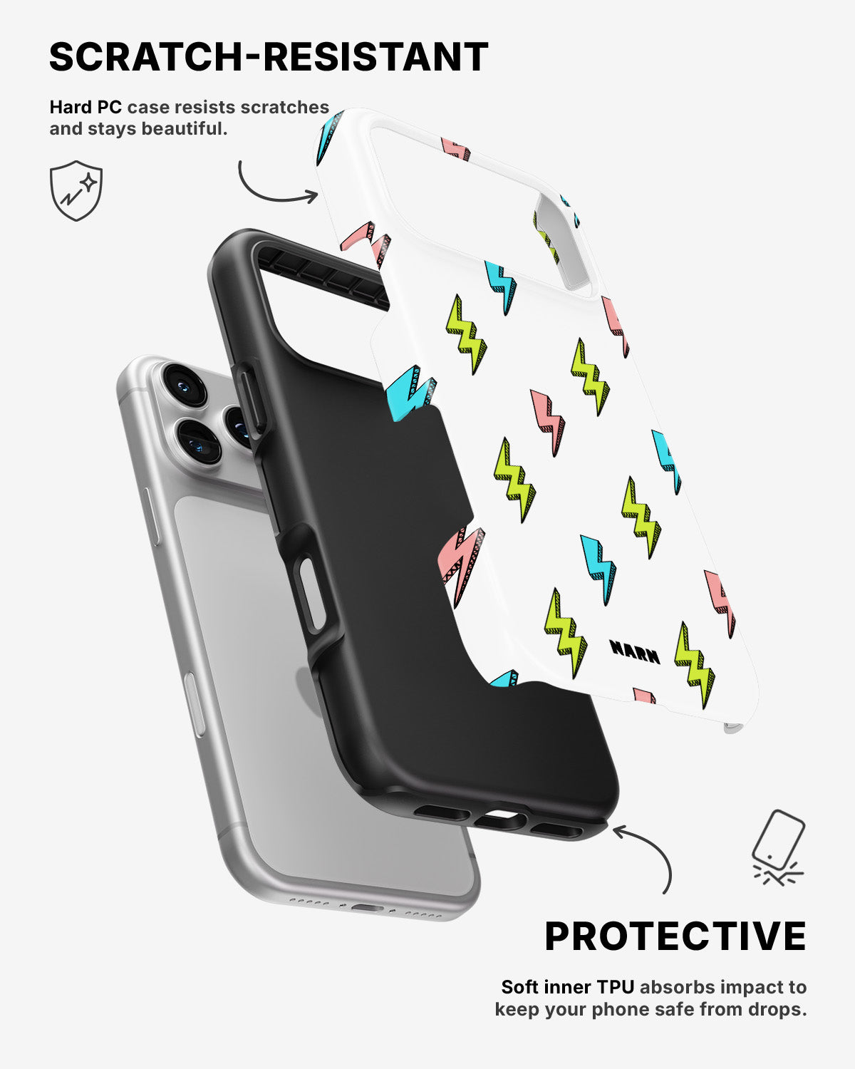 iPhone 17 Pro Tough Case – Lightning Bolts - View 2