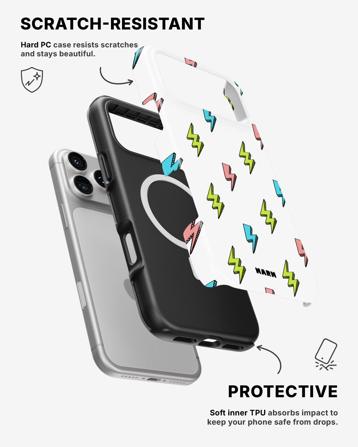 iPhone 17 Pro Tough Case – Lightning Bolts - View 2