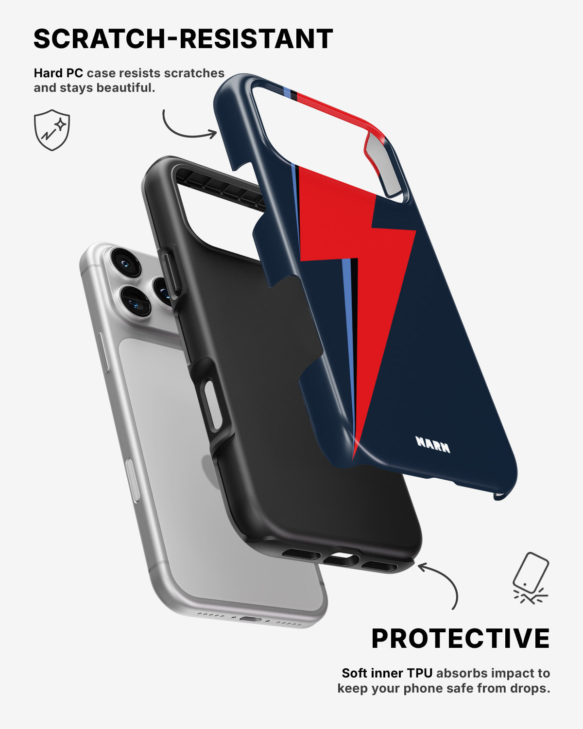 iPhone 17 Pro Tough Case – Blue Bowie - View 2