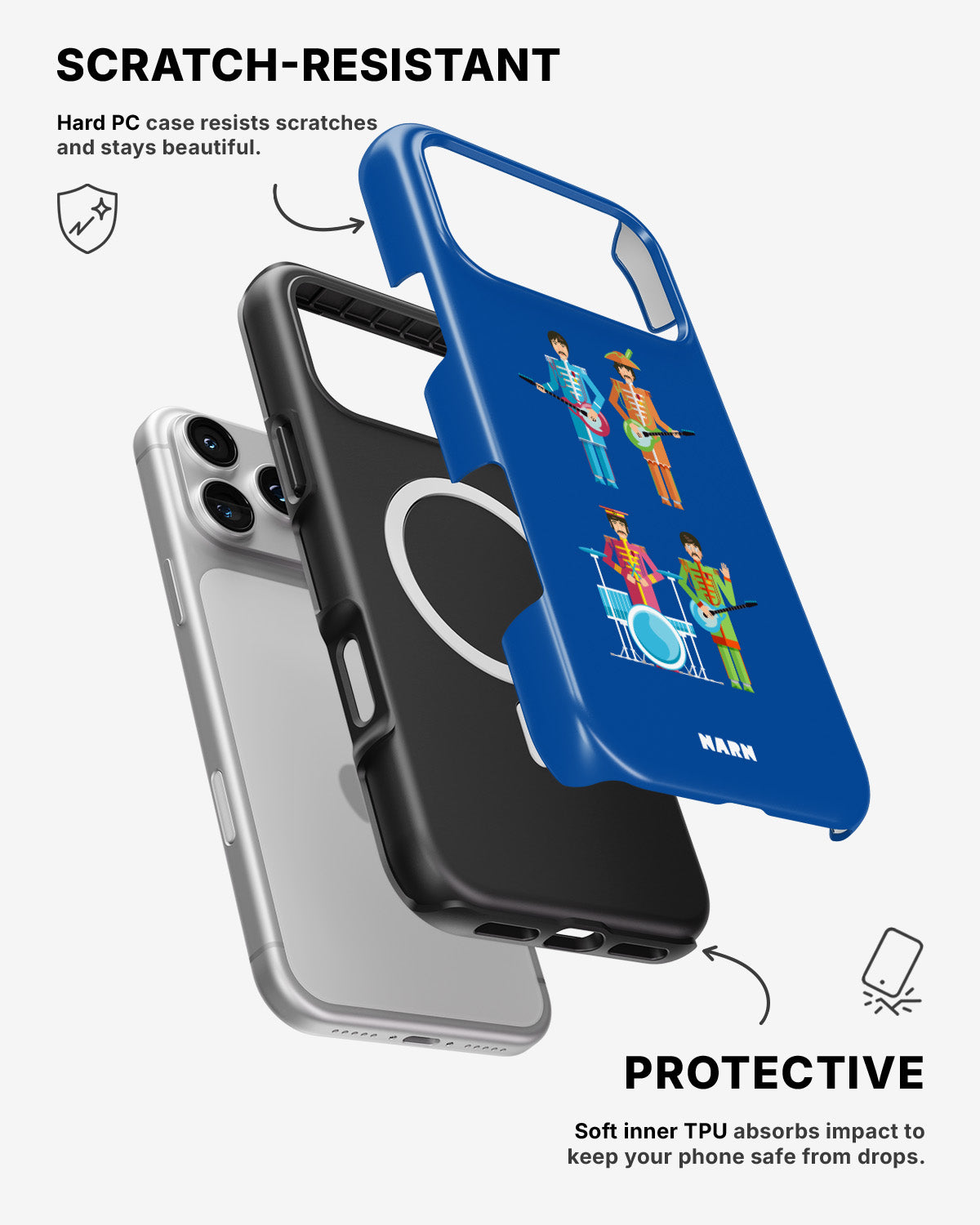 iPhone 17 Pro Tough Case – Beatles Blue - View 2