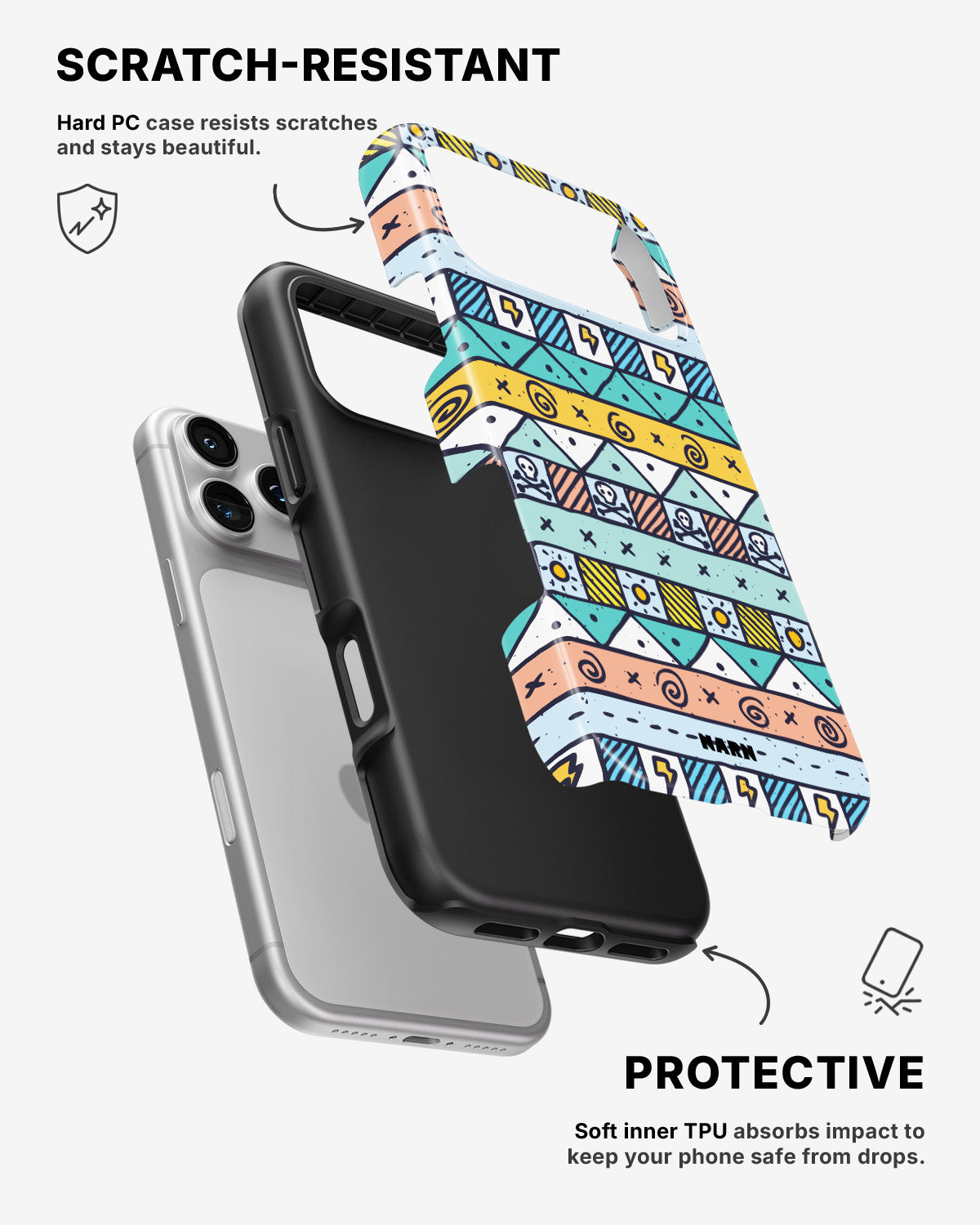 iPhone 17 Pro Tough Case – Cute Pattern - View 2