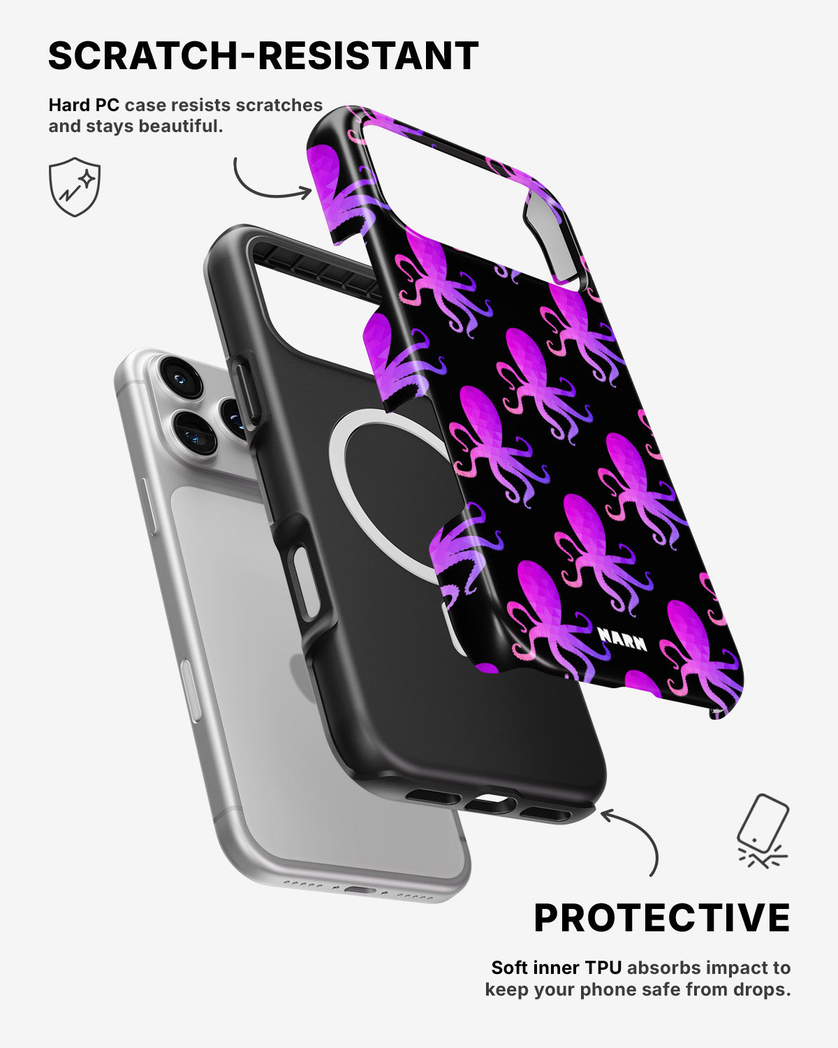 iPhone 17 Pro Tough Case – Octopus Pattern - View 2