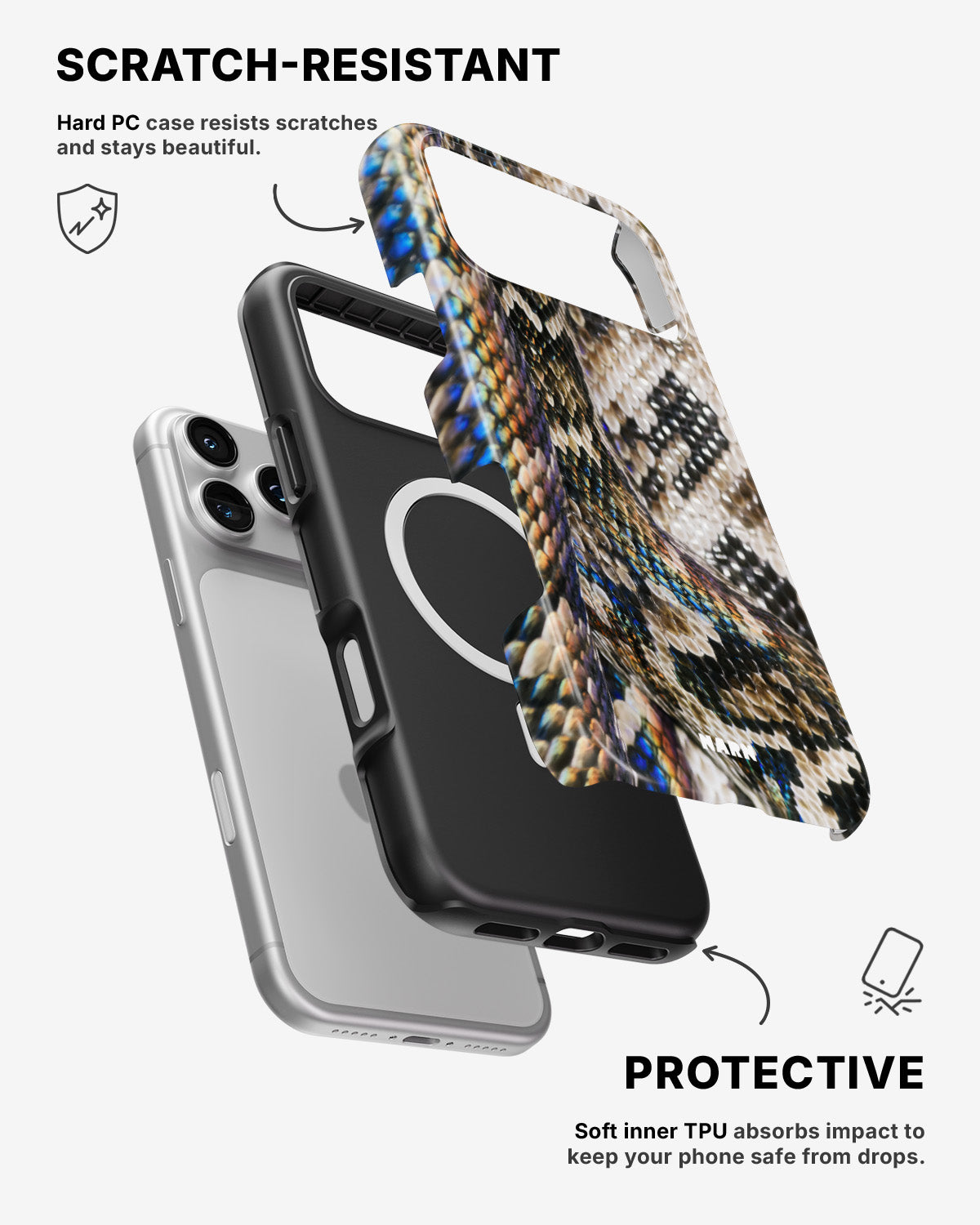 iPhone 17 Pro Tough Case – Shining Snakeskin - View 2
