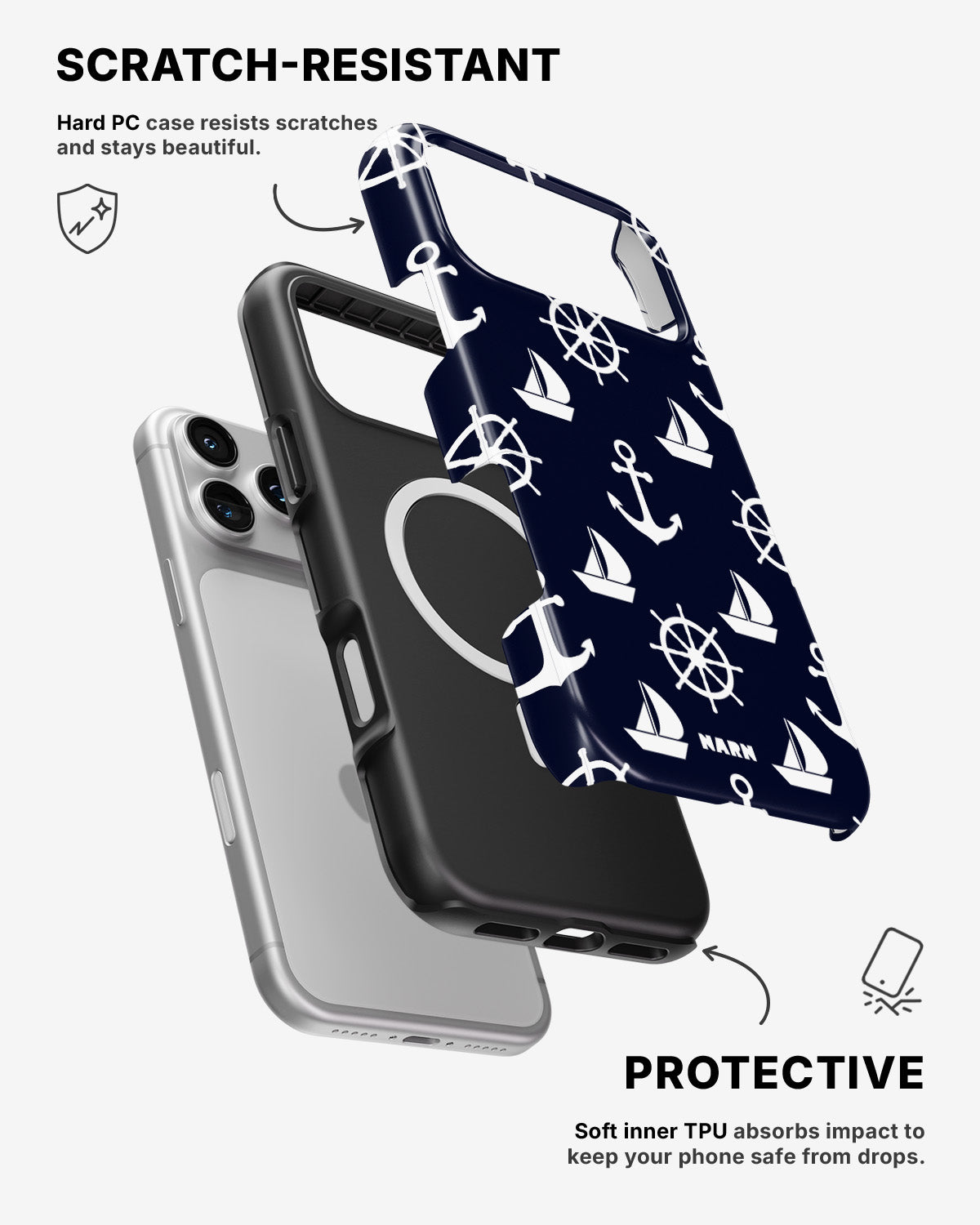iPhone 17 Pro Tough Case – Deep Blue Voyage - View 2