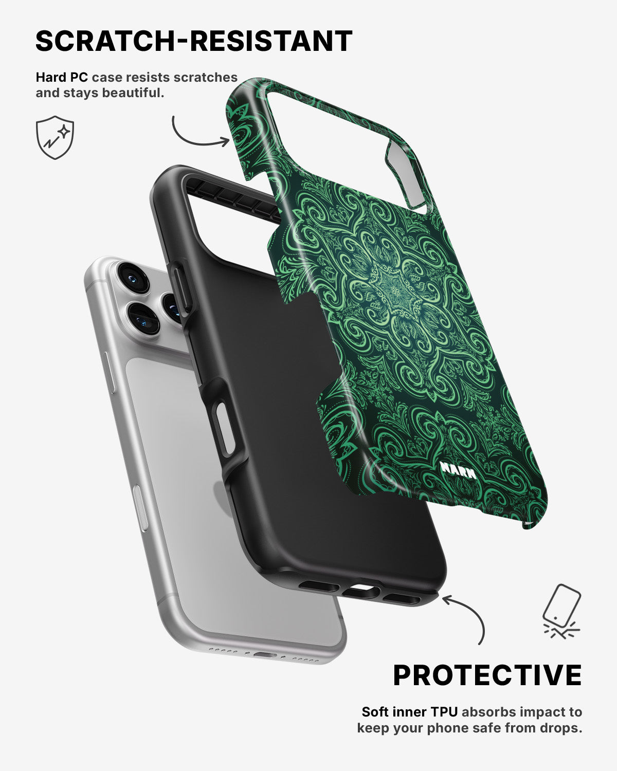 iPhone 17 Pro Tough Case – Retro Forest - View 2
