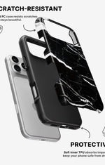iPhone 17 Pro Tough Case – Black Marble - View 2