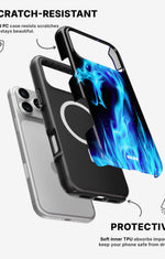 iPhone 17 Pro Tough Case – Blue Flames Dragon - View 2