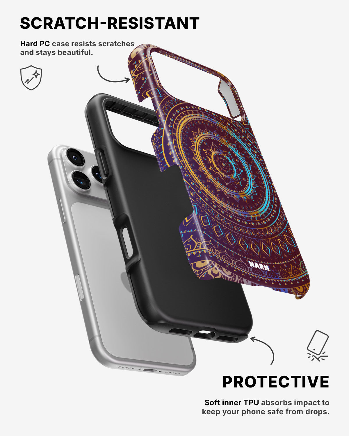 iPhone 17 Pro Tough Case – Royal Mandala - View 2