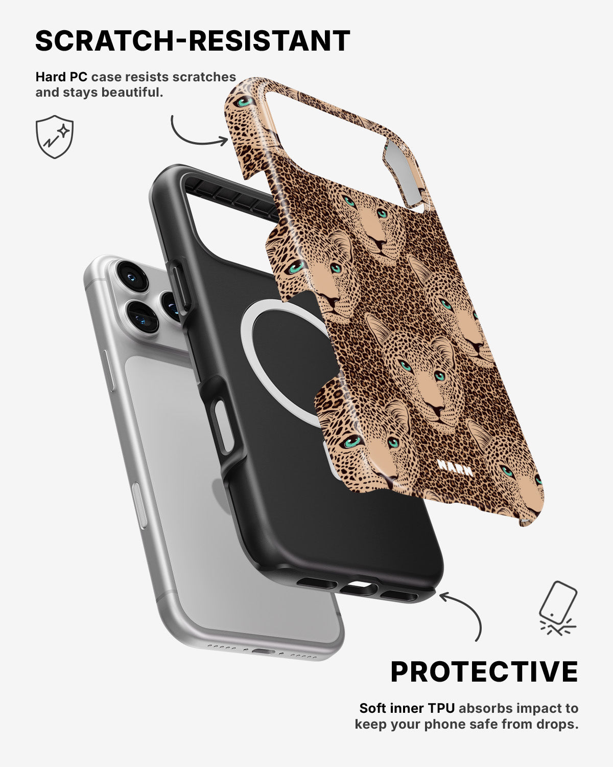 iPhone 17 Pro Tough Case – Leopard Gaze - View 2