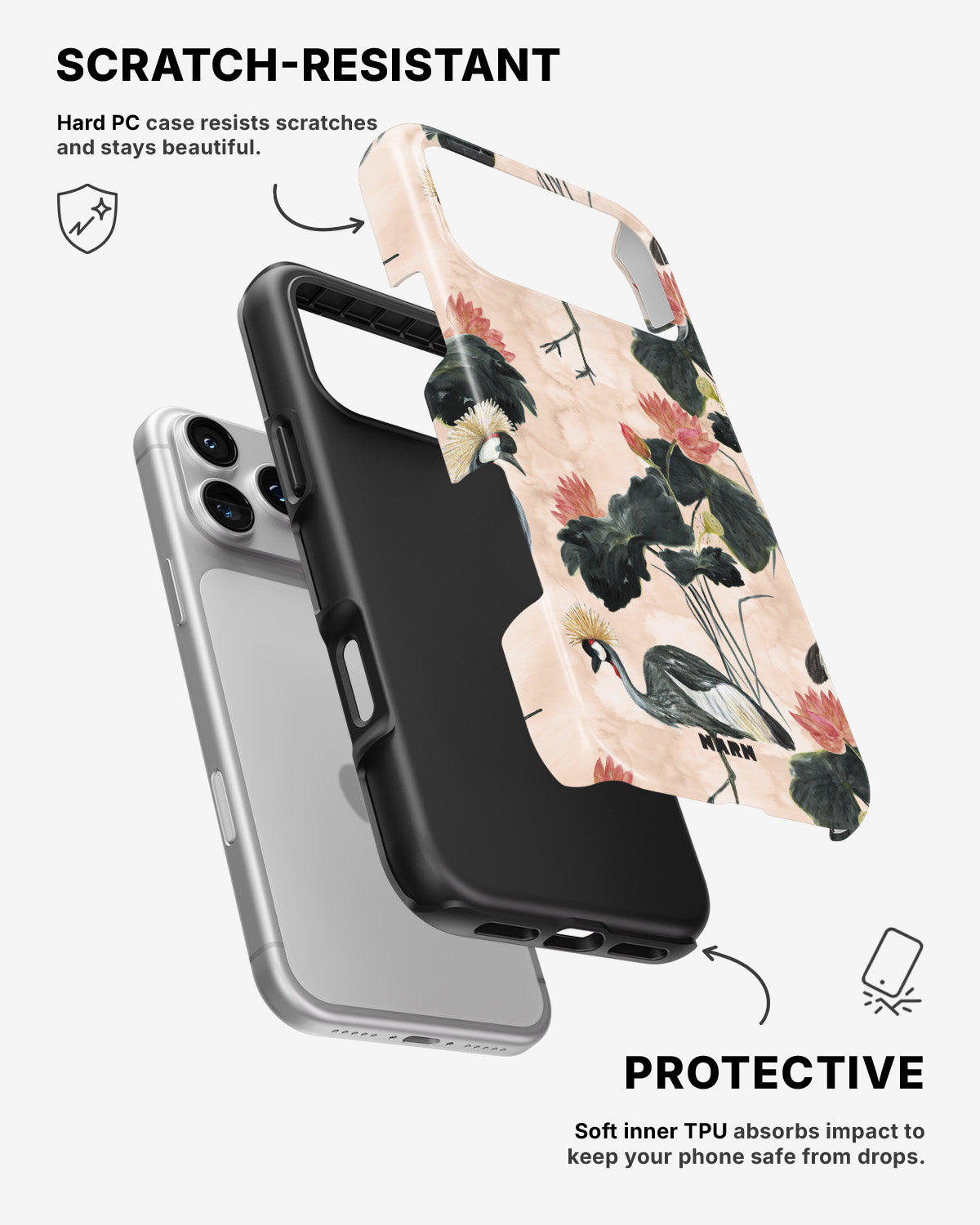 iPhone 17 Pro Tough Case – Crowned Bird - View 2