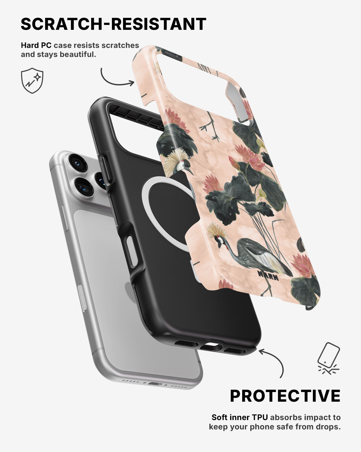 iPhone 17 Pro Tough Case – Crowned Bird - View 2