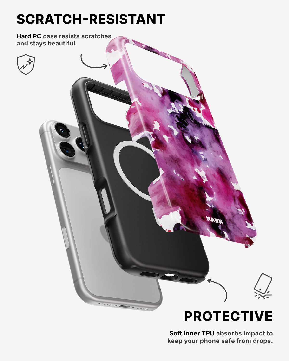 iPhone 17 Pro Tough Case – Floral Splash - View 2
