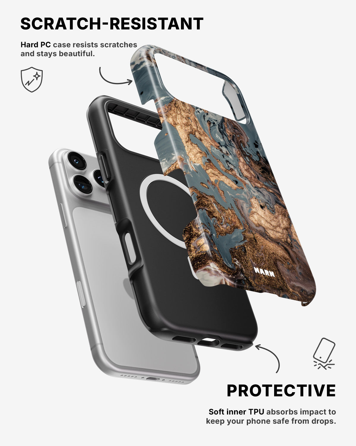 iPhone 17 Pro Tough Case – Molten Gold - View 2