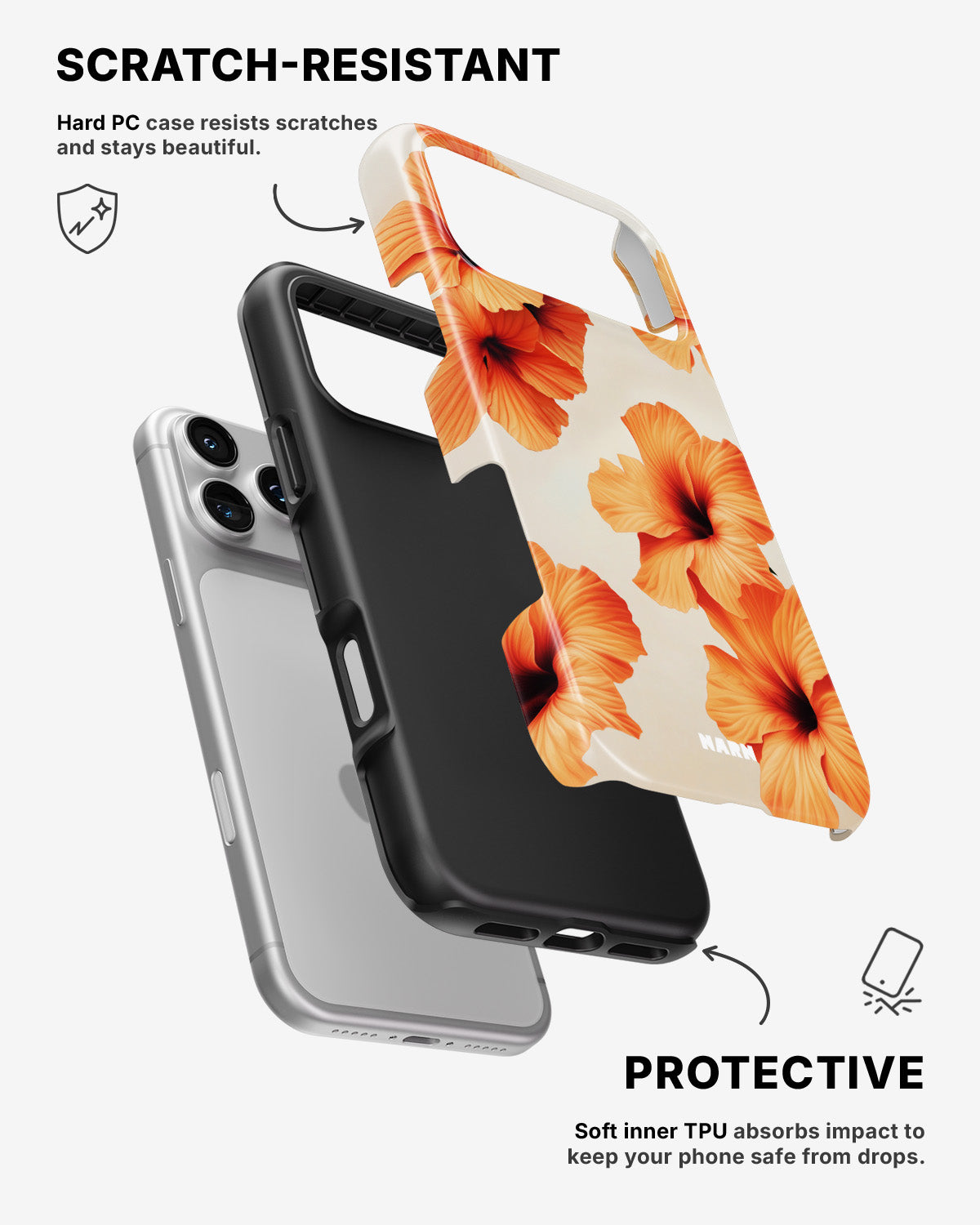 iPhone 17 Pro Tough Case – Hibiscus Dreams - View 2