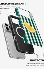 iPhone 17 Pro Tough Case – Lemon Stripes - View 2