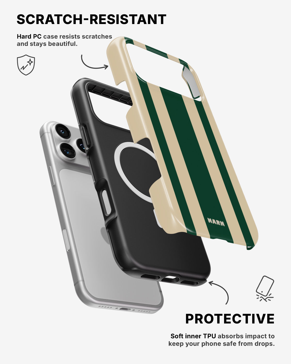 iPhone 17 Pro Tough Case – Vert Stripe - View 2
