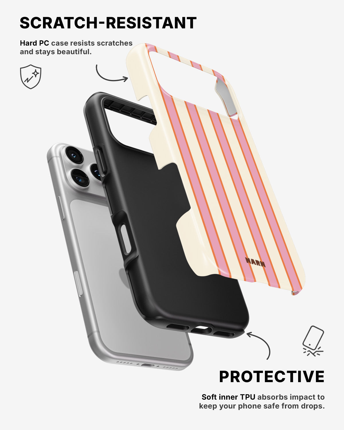 iPhone 17 Pro Tough Case – Sweet Stripe - View 2
