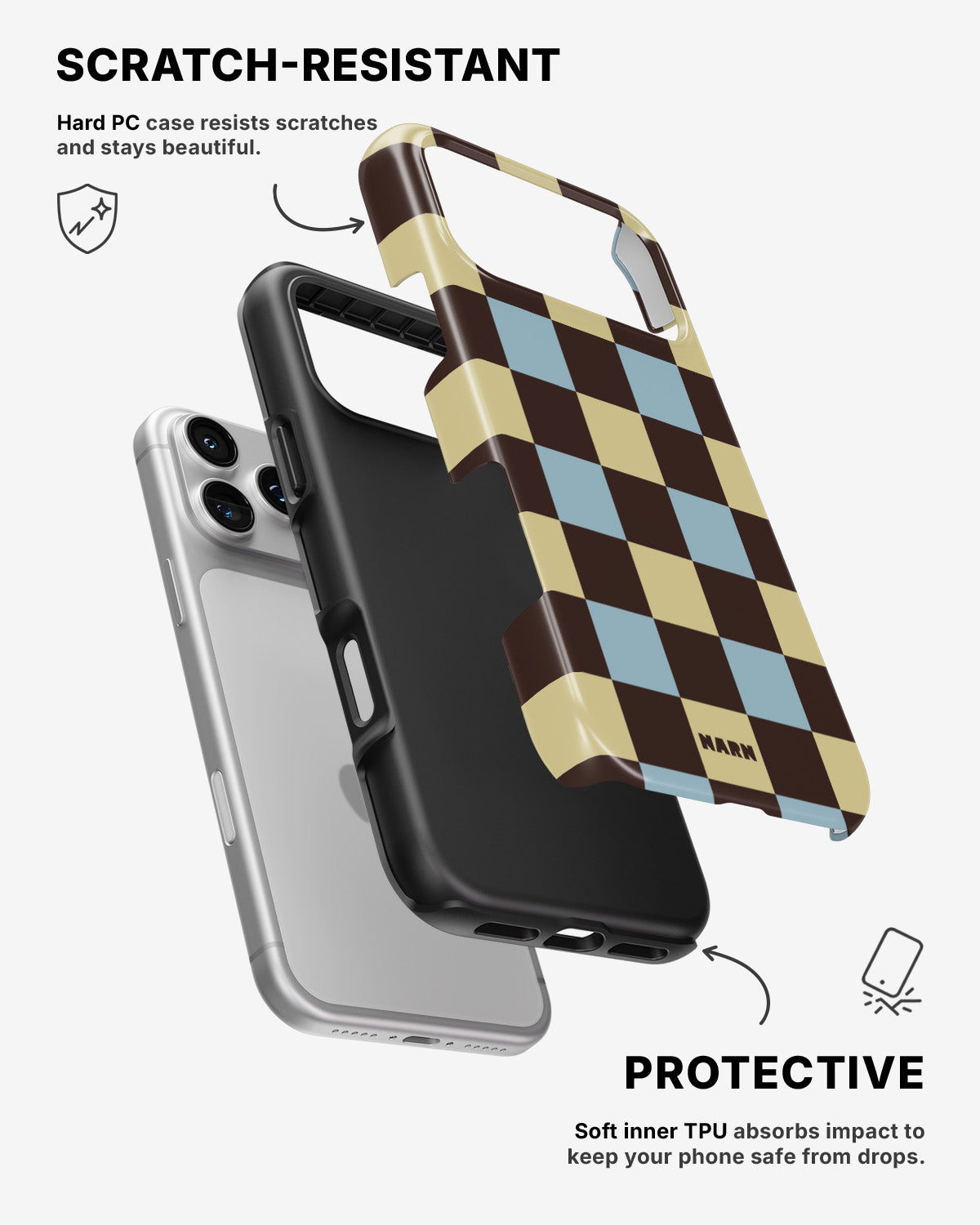 iPhone 17 Pro Tough Case – Butter Check - View 2