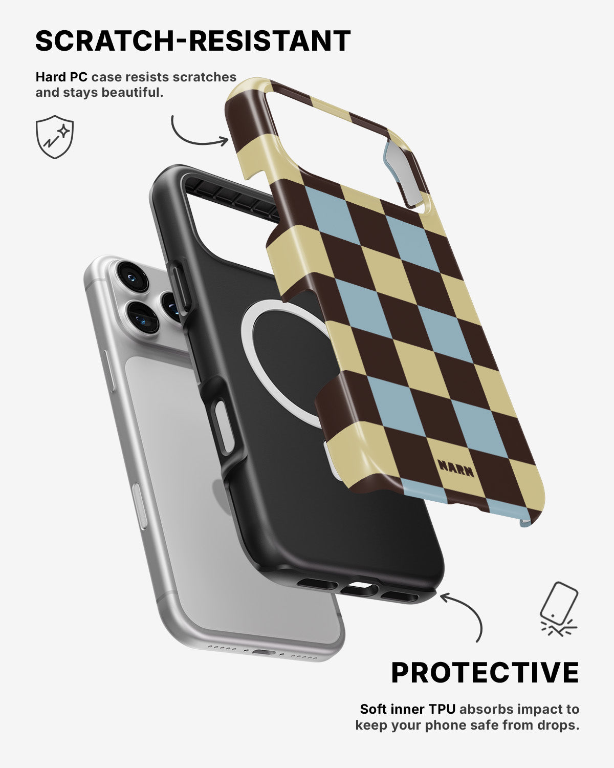 iPhone 17 Pro Tough Case – Butter Check - View 2