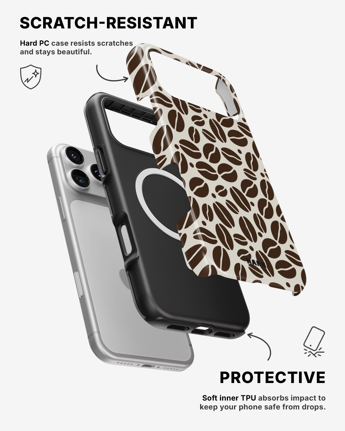 iPhone 17 Pro Tough Case – Coffee Beans - View 2