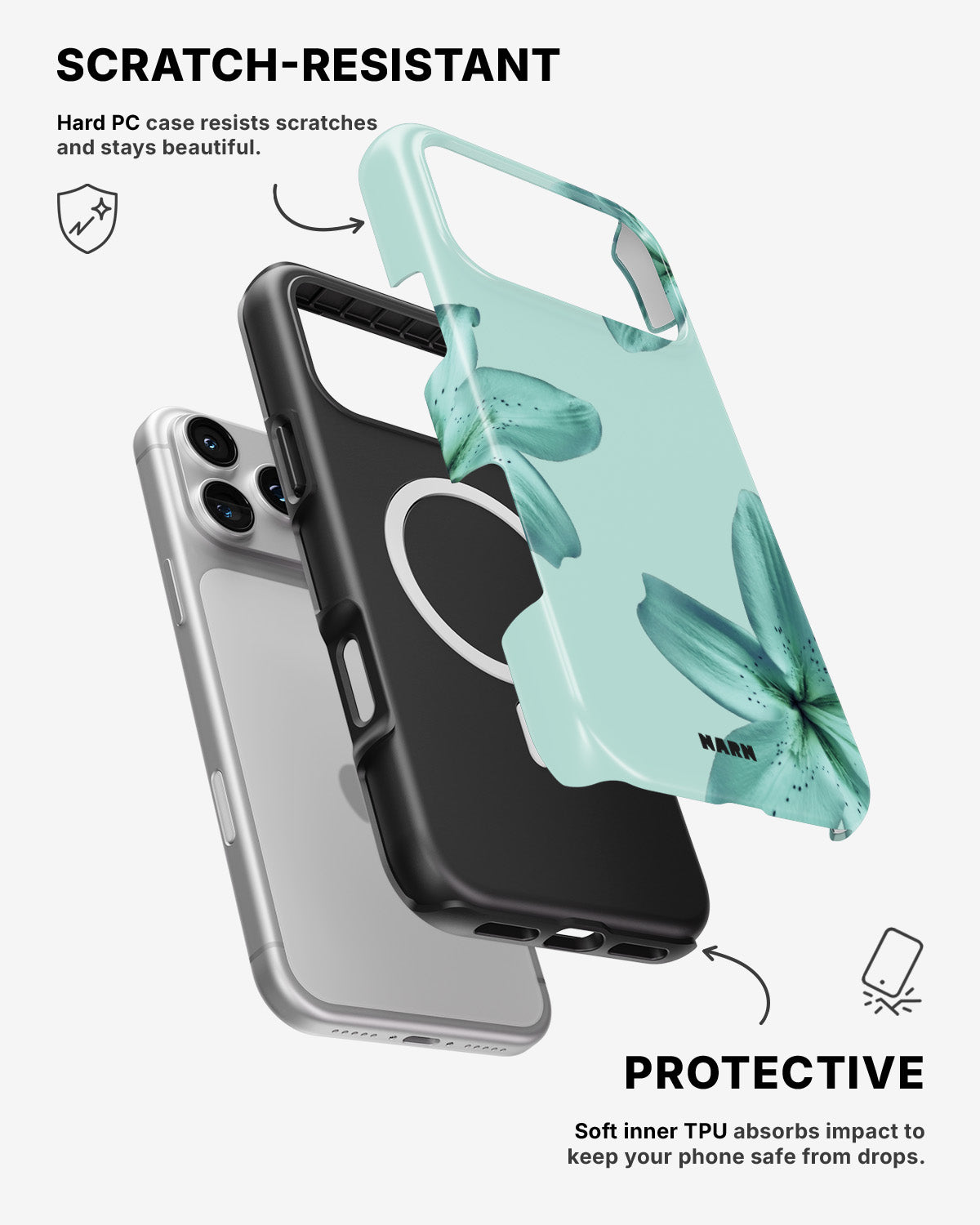iPhone 17 Pro Tough Case – Sea Lily - View 2