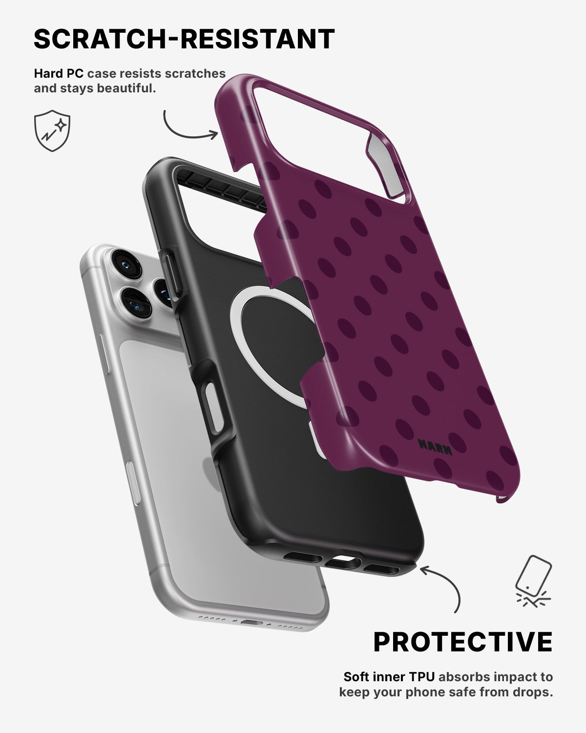 iPhone 17 Pro Tough Case – Plum - View 2