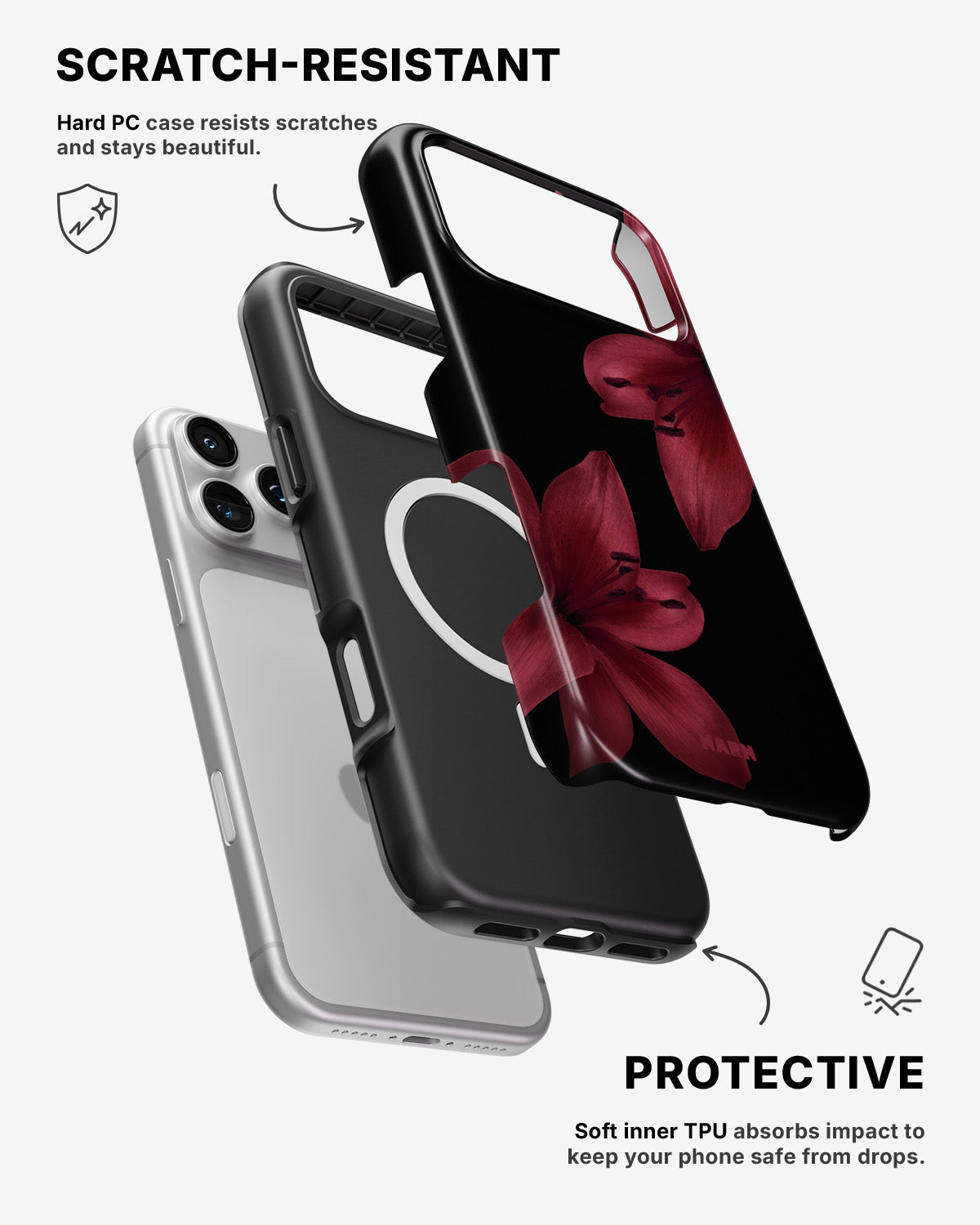 iPhone 17 Pro Tough Case – Ruby Lily - View 2