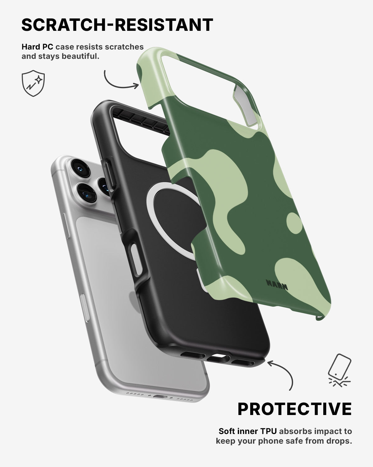 iPhone 17 Pro Tough Case – Green Blend - View 2