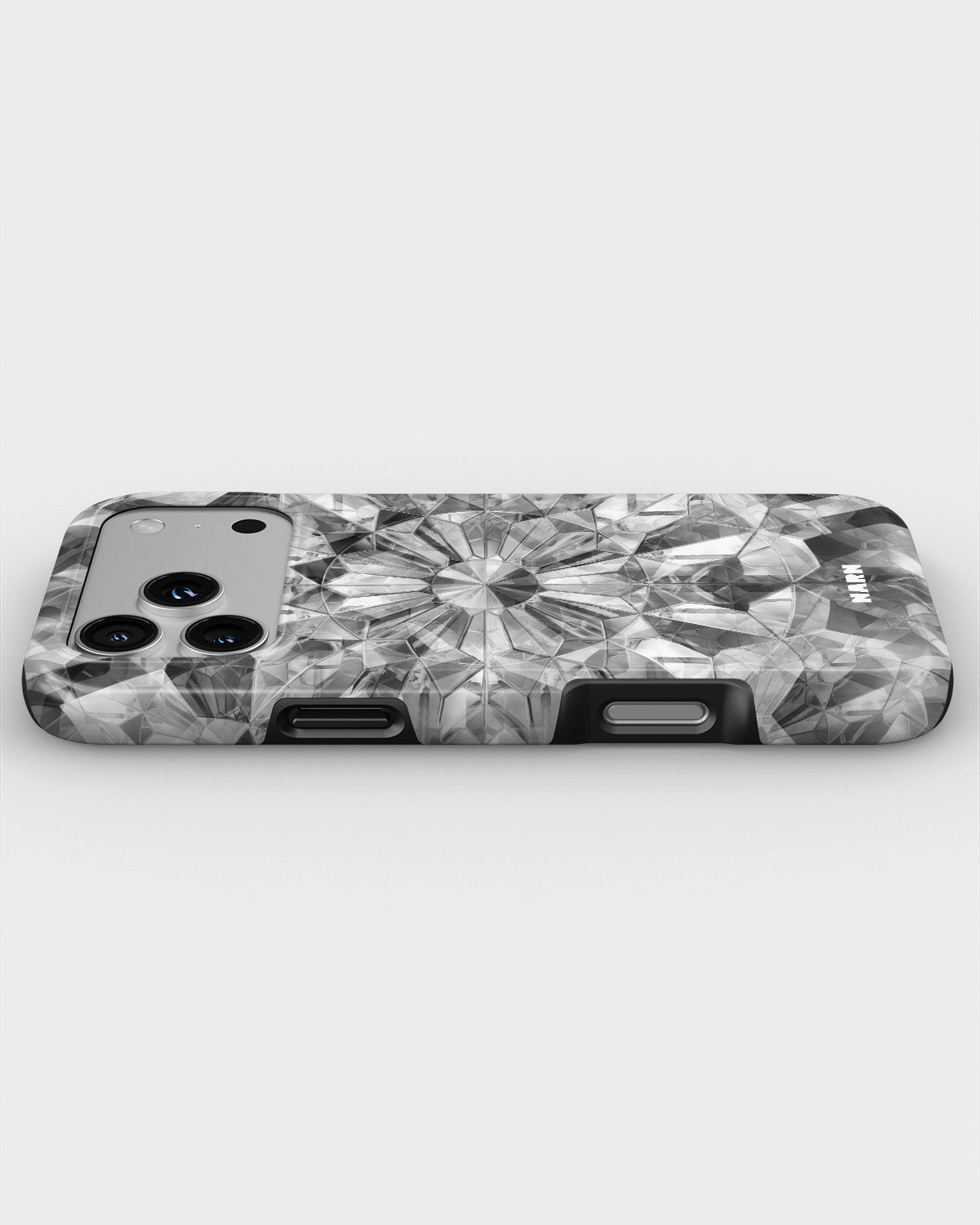 iPhone 17 Pro Tough Case – Grey Crystals - View 3