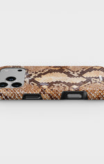 iPhone 17 Pro Tough Case – Brown Snakeskin - View 3