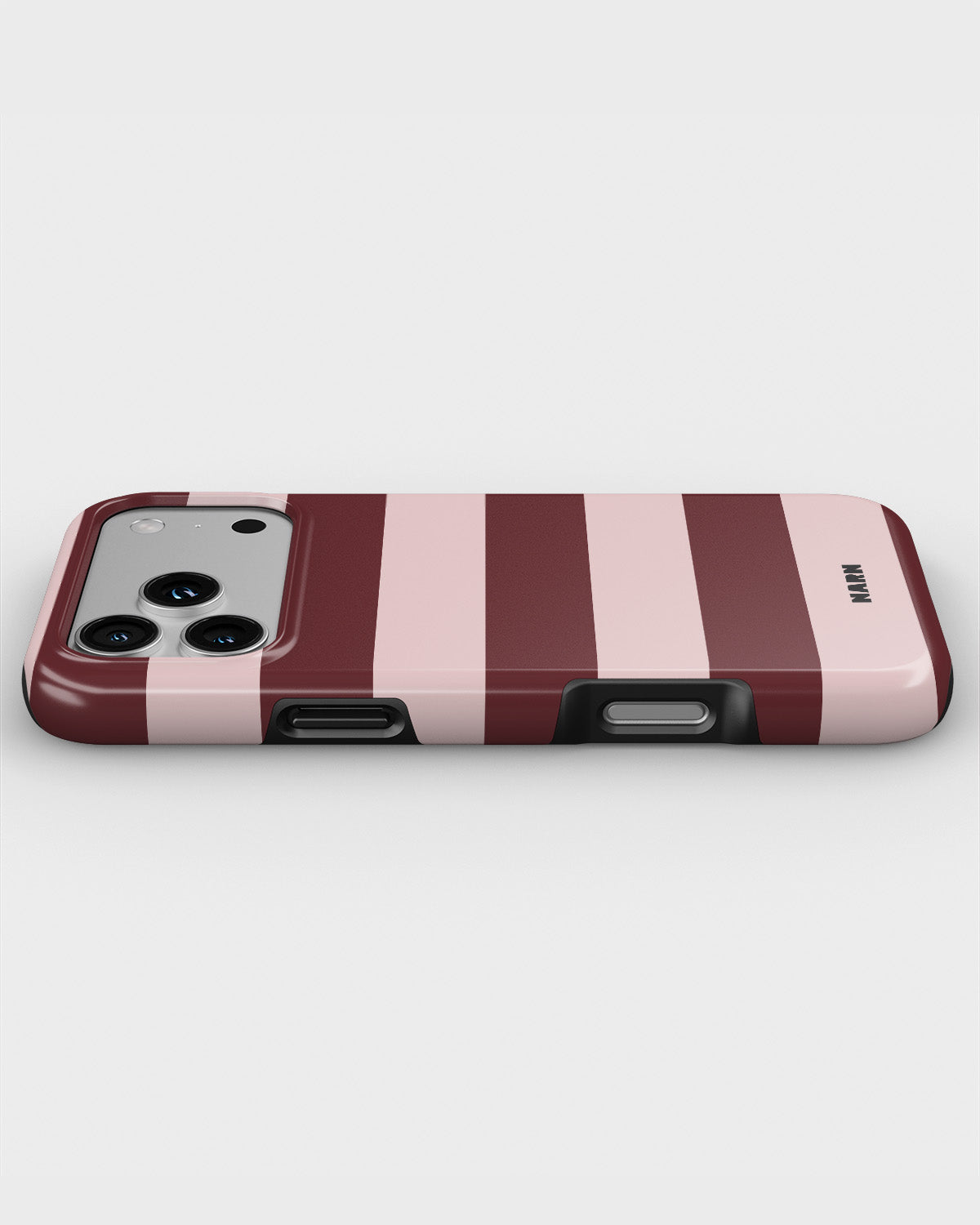 iPhone 17 Pro Tough Case – Cranberry Stripe - View 3