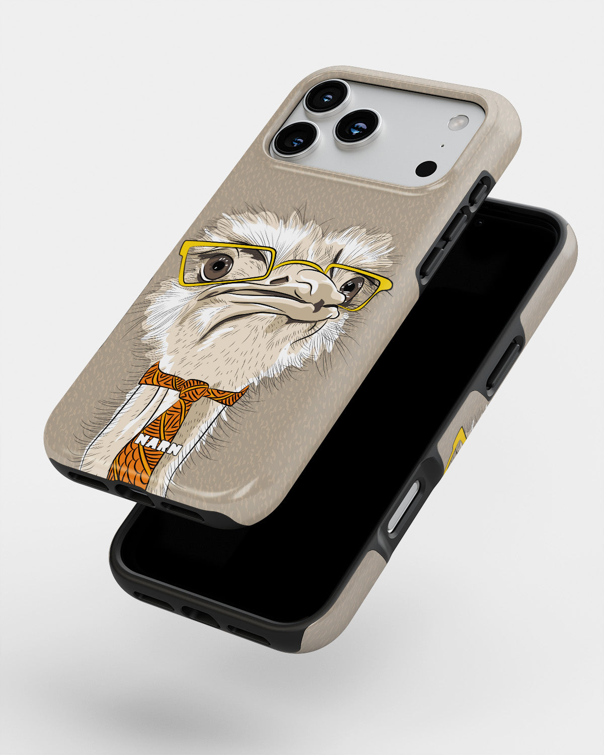 iPhone 17 Pro Tough Case – Hipster Ostrich - View 4