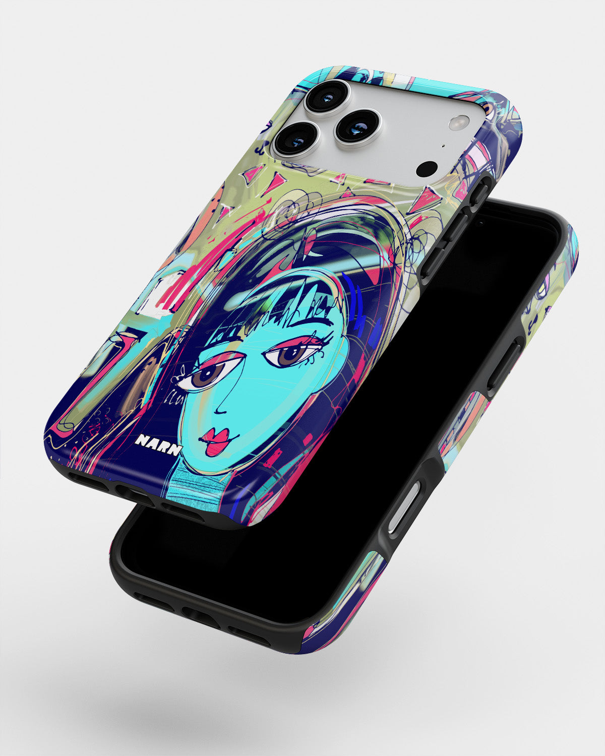 iPhone 17 Pro Tough Case – Abstract Cat - View 4