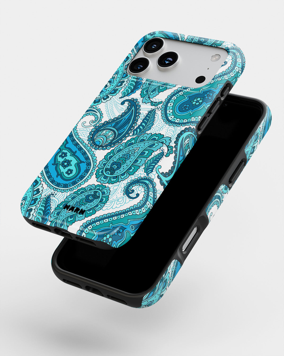 iPhone 17 Pro Tough Case – Turquoise Paisley - View 4