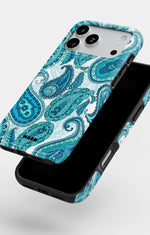 iPhone 17 Pro Tough Case – Turquoise Paisley - View 4
