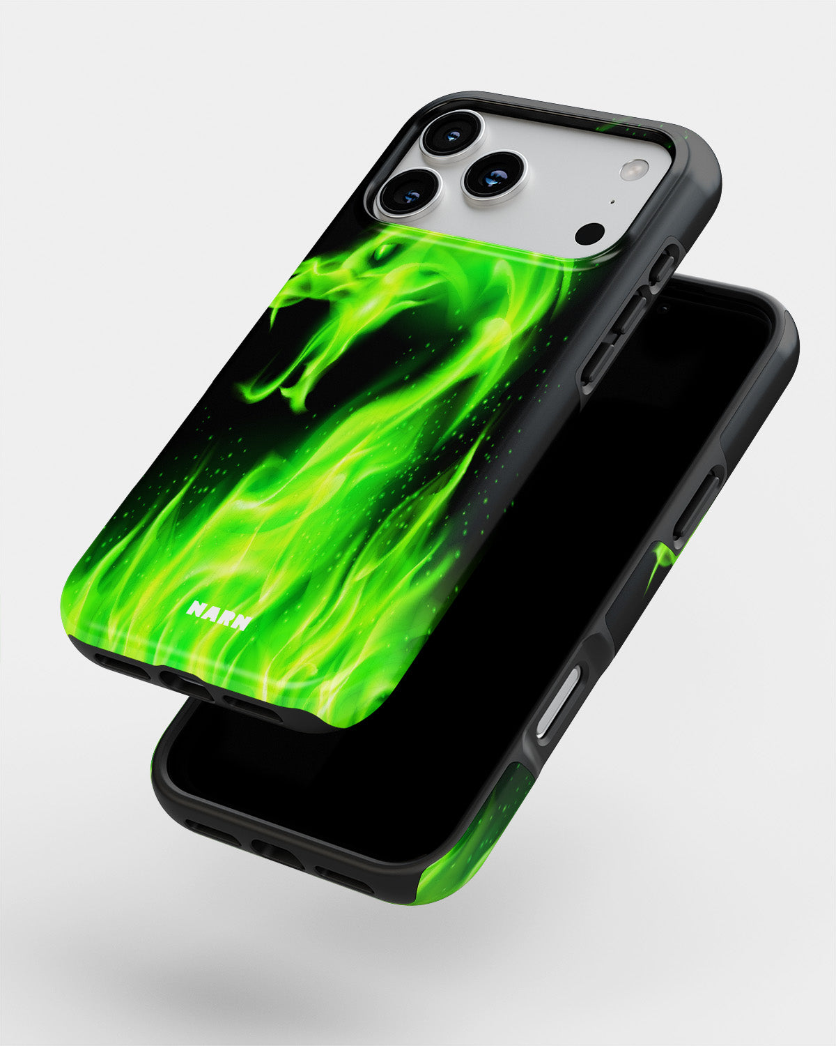 iPhone 17 Pro Tough Case – Green Flames Dragon - View 4