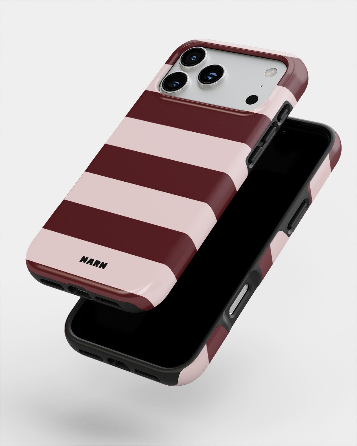 iPhone 17 Pro Tough Case – Cranberry Stripe - View 4