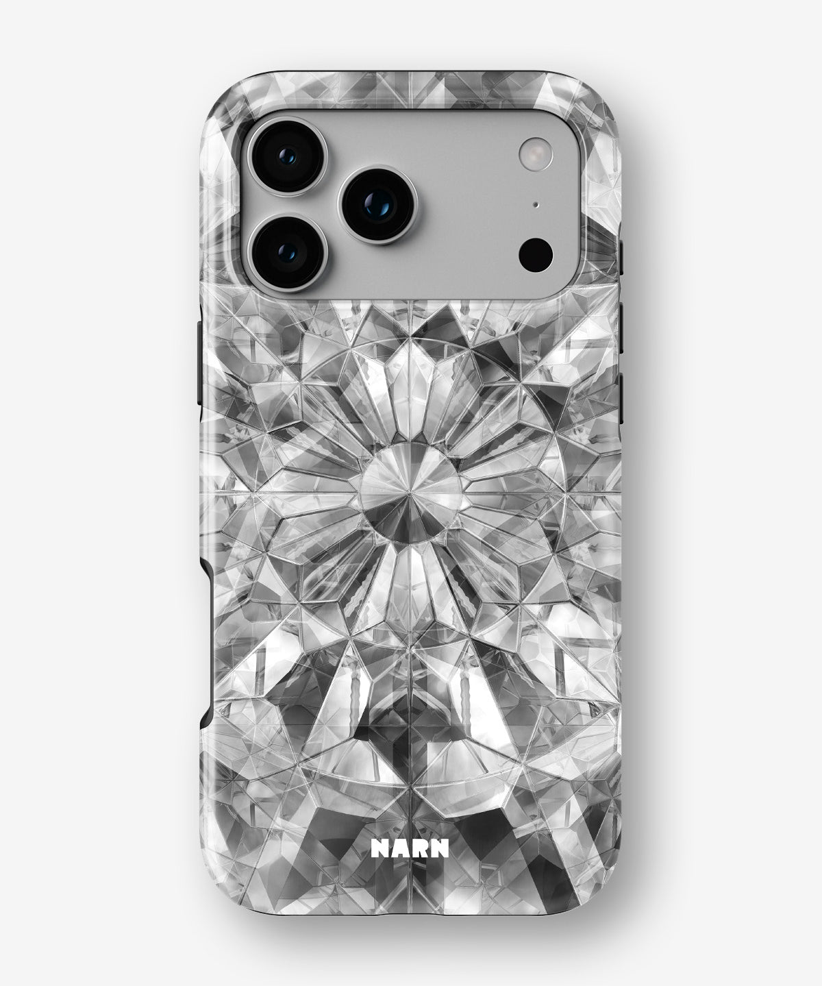 iPhone 17 Pro Max Tough Case – Grey Crystals - View 1