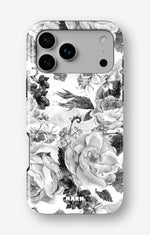 iPhone 17 Pro Max Tough Case – Black & White Bloom - View 1
