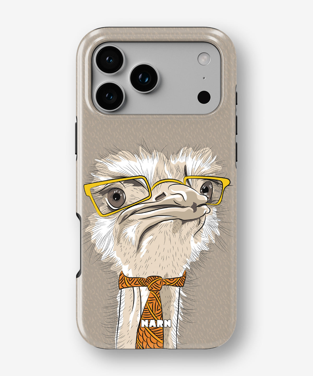 iPhone 17 Pro Max Tough Case – Hipster Ostrich - View 1